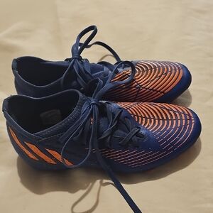 Adidas Soccer Blue and Orange Cleats 2 Youth